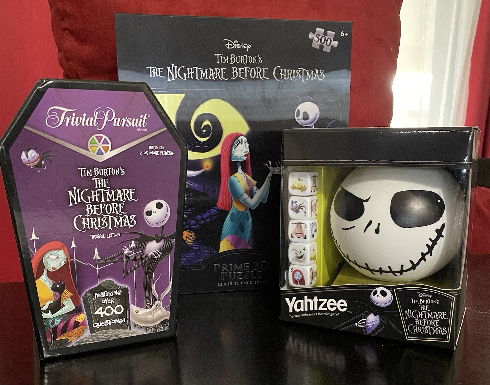 Disney Nightmare Before Christmas Games: 3-D Puzzle, Yahtzee And Trivial Pursuit