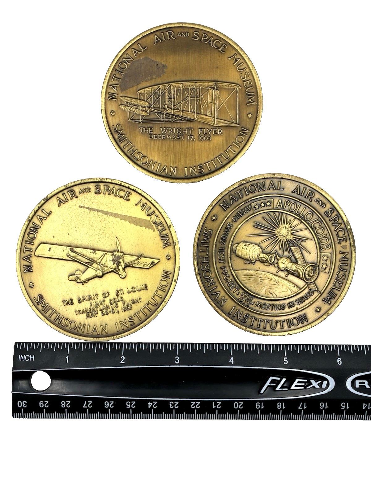 3 Smithsonian National Air Space Museum NASA Wright Spirit St Louis Paperweight