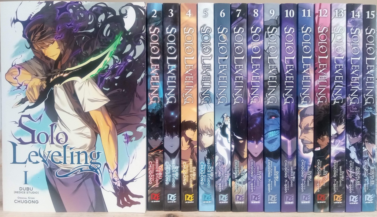Solo Leveling Vol. 1-15 English Manhwa Set Complete