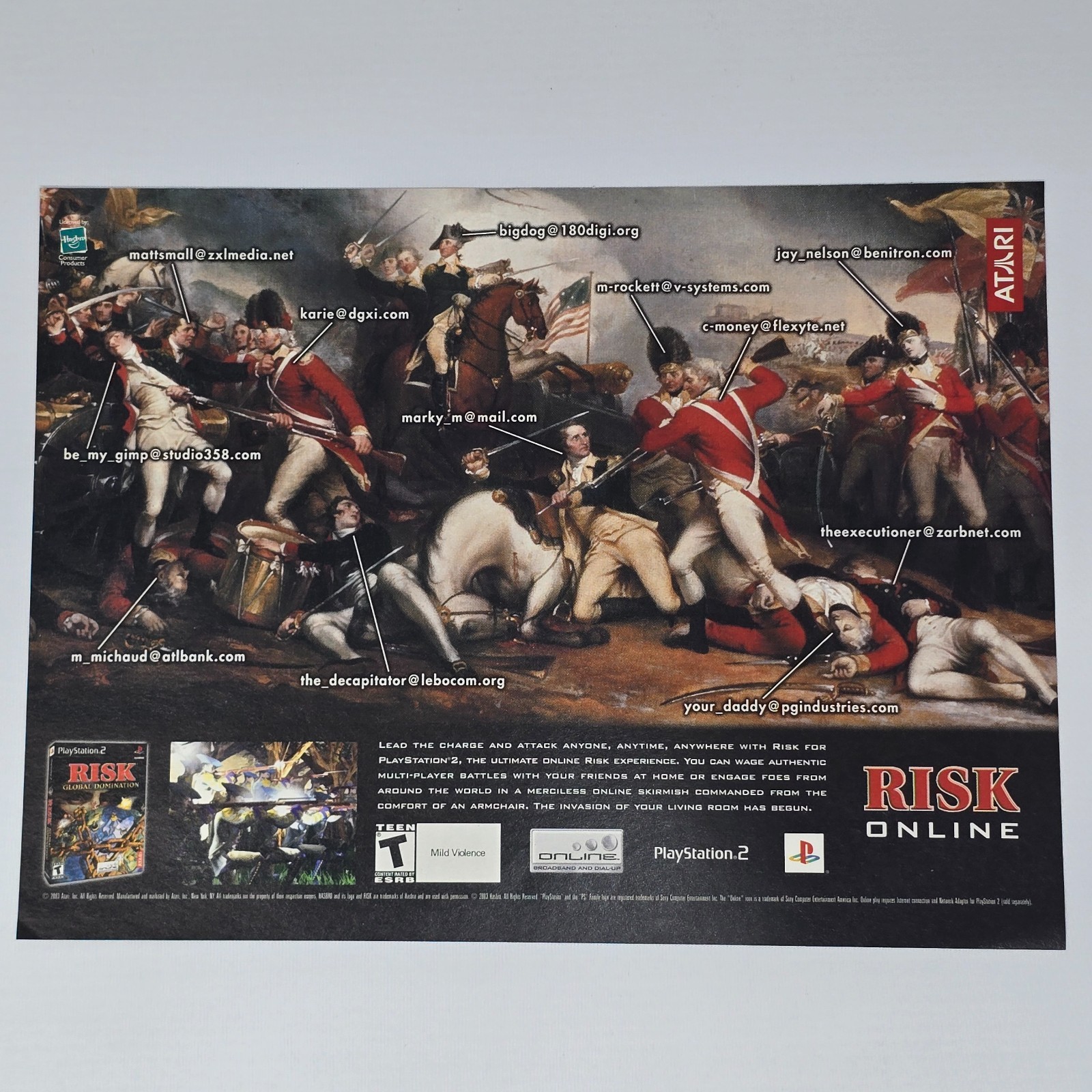 Risk Global Domination PlayStation 2 PS2 Online Battle Print Ad/Poster Promo Art