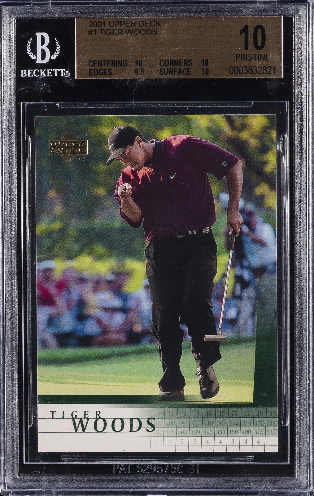 2001 UD #1 TIGER WOODS BGS 10