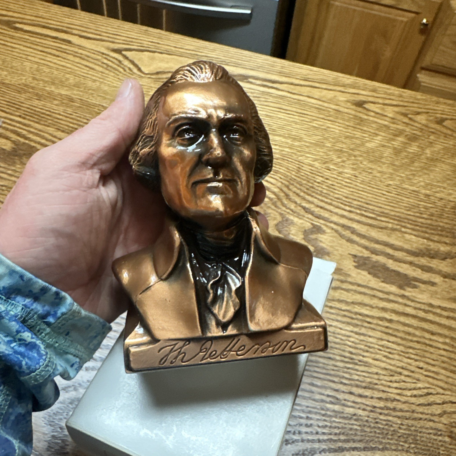 Thomas Jefferson 1974  Banthrico Piggy Bank Vintage Bust Collector New Old Stock