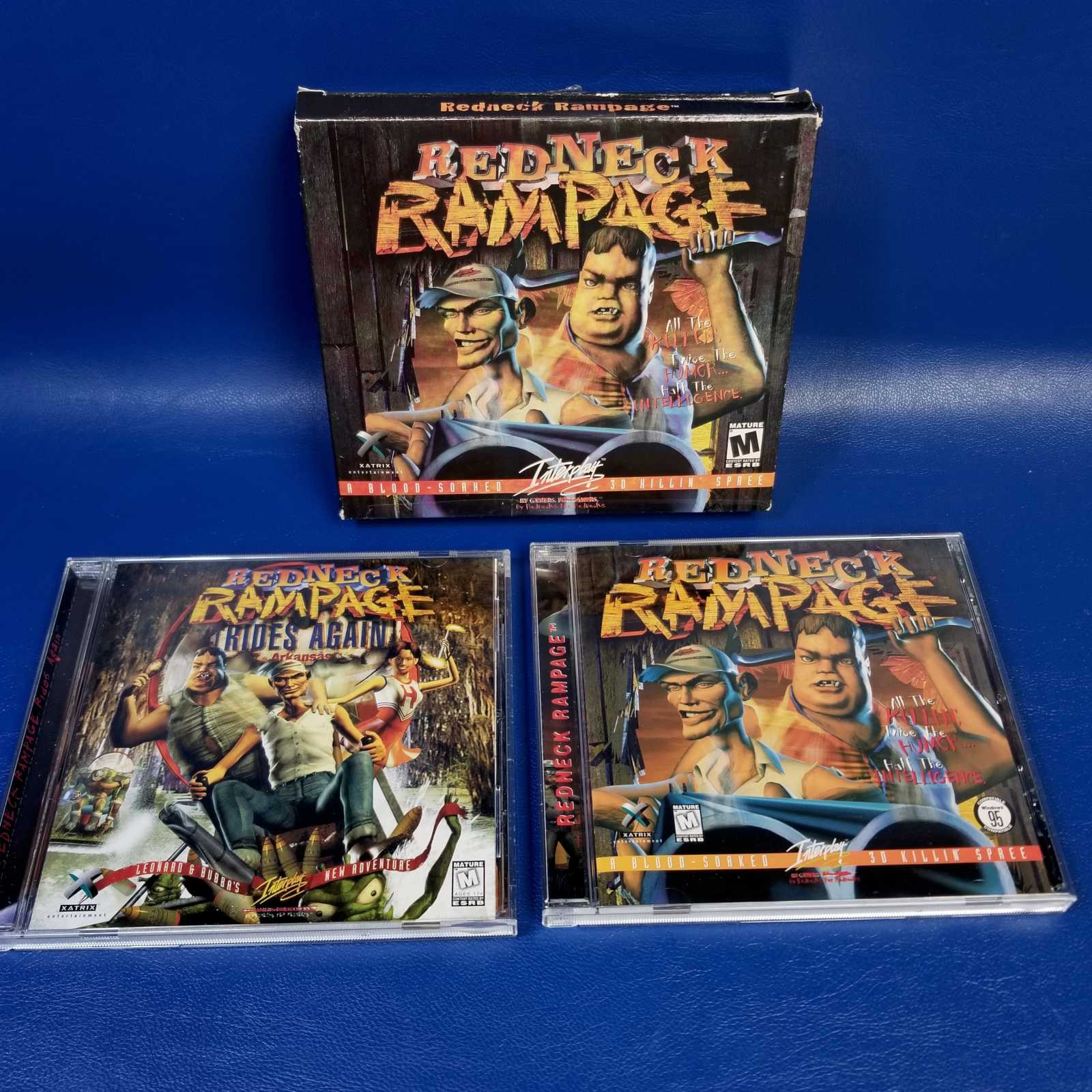 Redneck Rampage PC Game Box Set with Redneck Rampage Rides Again and Original Di