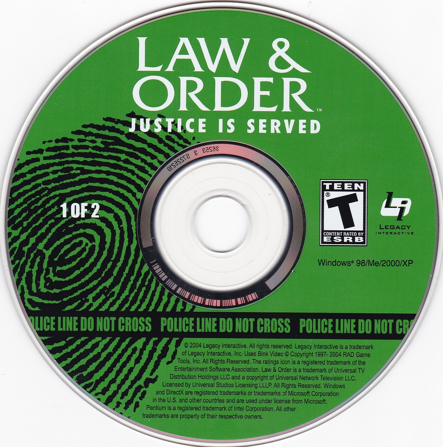 Replacement for Law & Order: Justice is Served (PC Windows, 2004) *DISC ONLY*