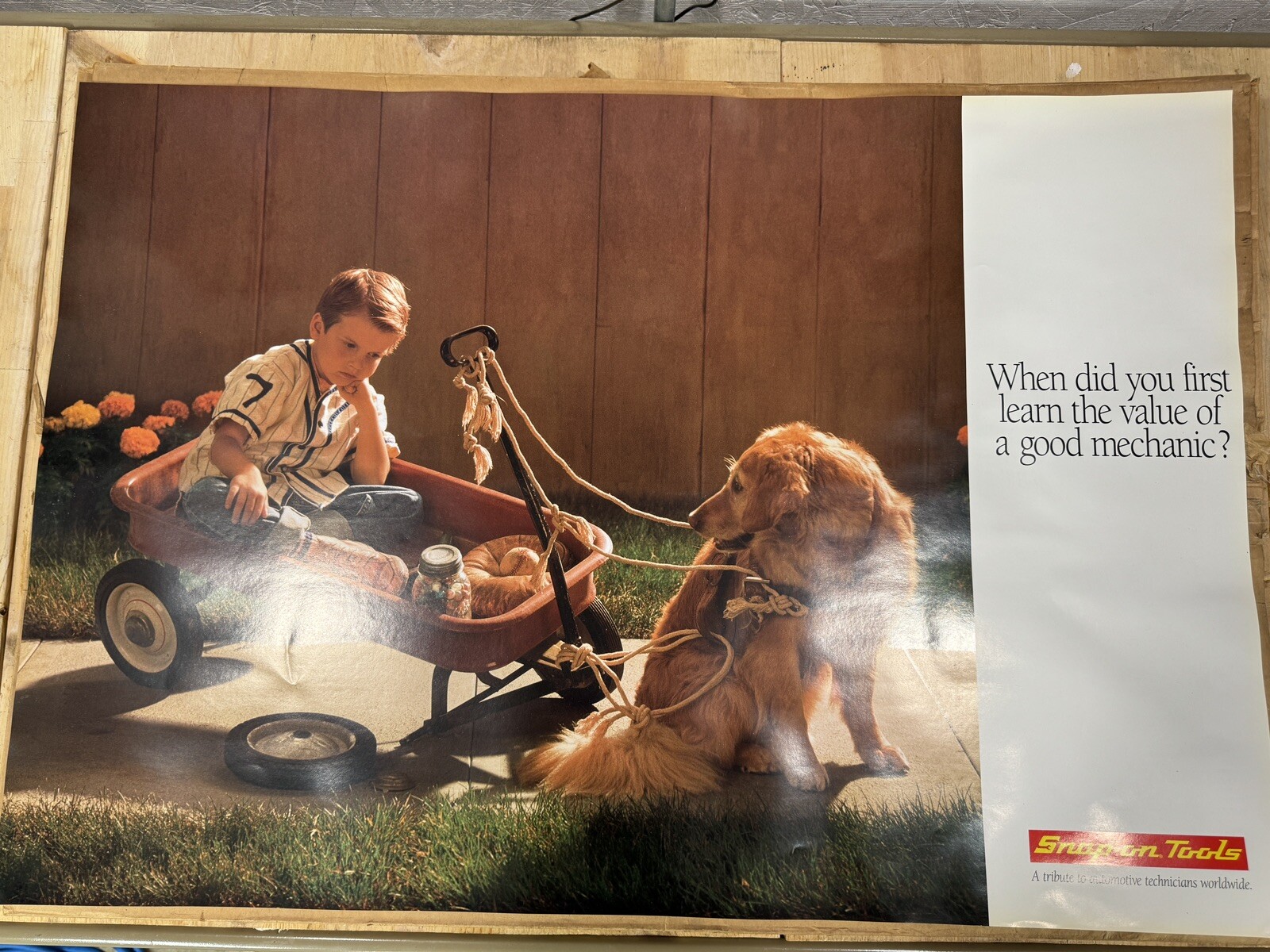 *NEW* Vintage 1994 Snap On “Value Of A Mechanic” Poster - Snapon Tools Mfg