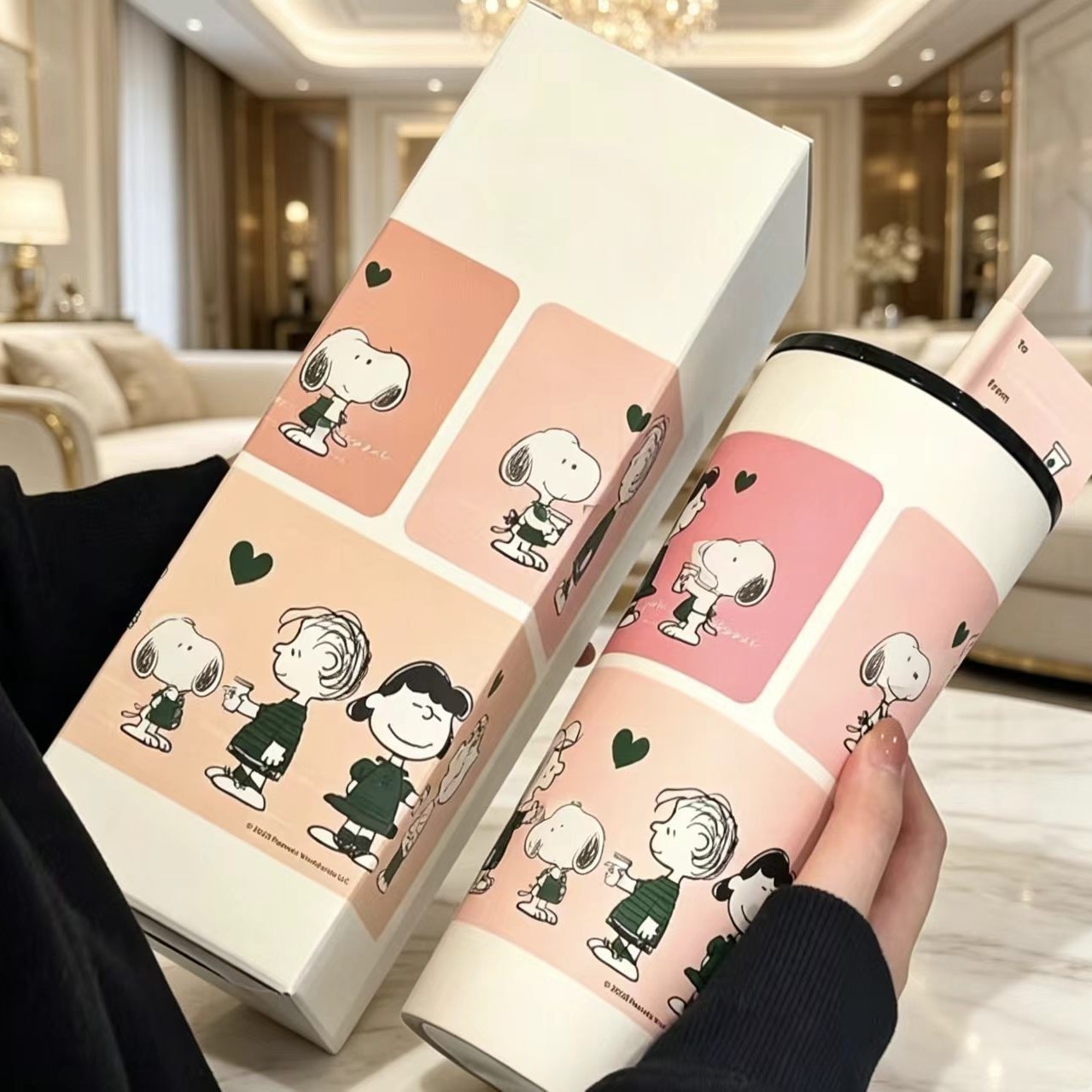 2026 New Starbucks X Peanuts Snoopy 24oz Stainless Steel Thermos With Box