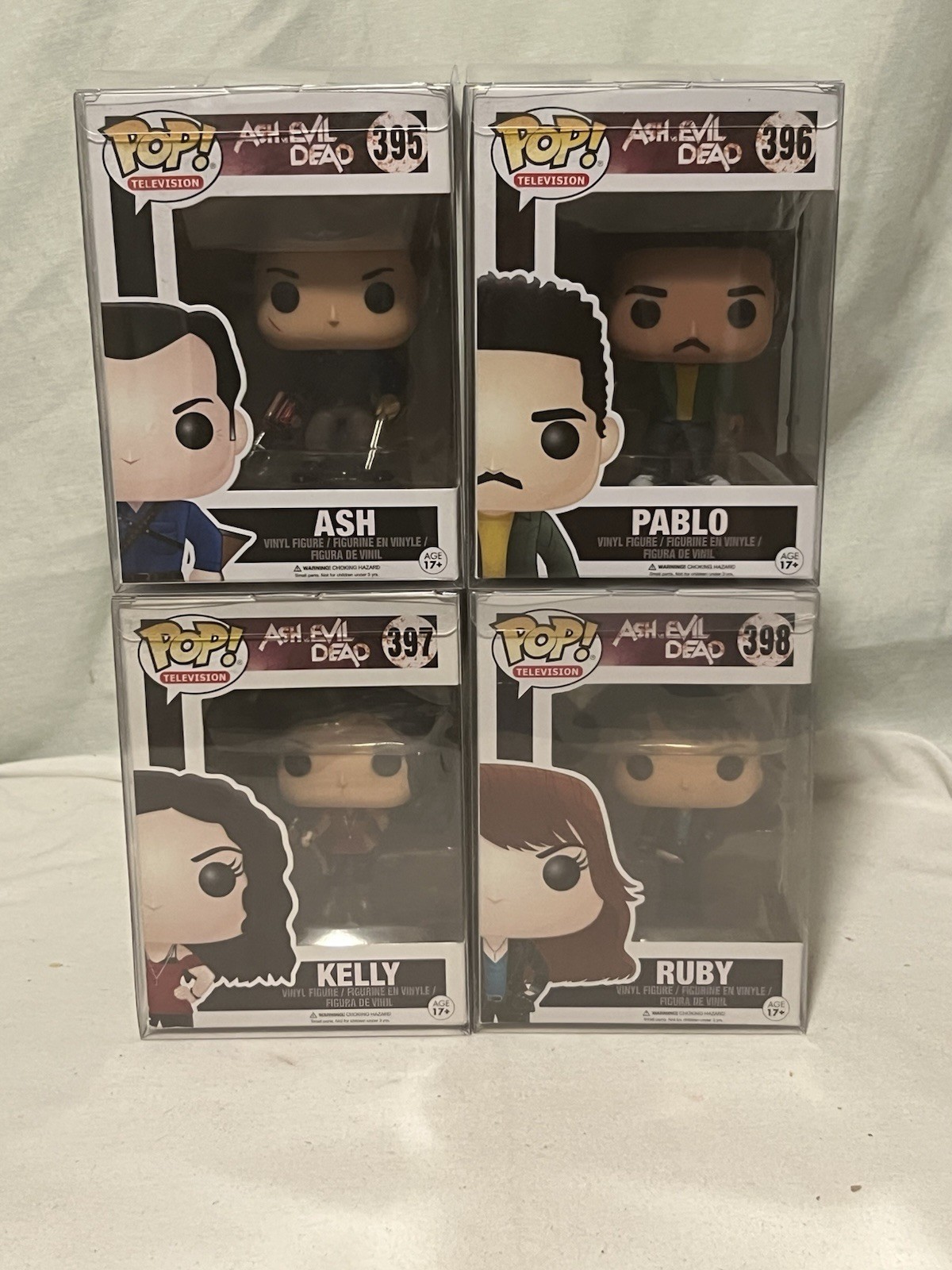 Ash vs Evil Dead: Ash #395 Pablo #397 Kelly #397 & Ruby #398 Funko Pop Set of 4