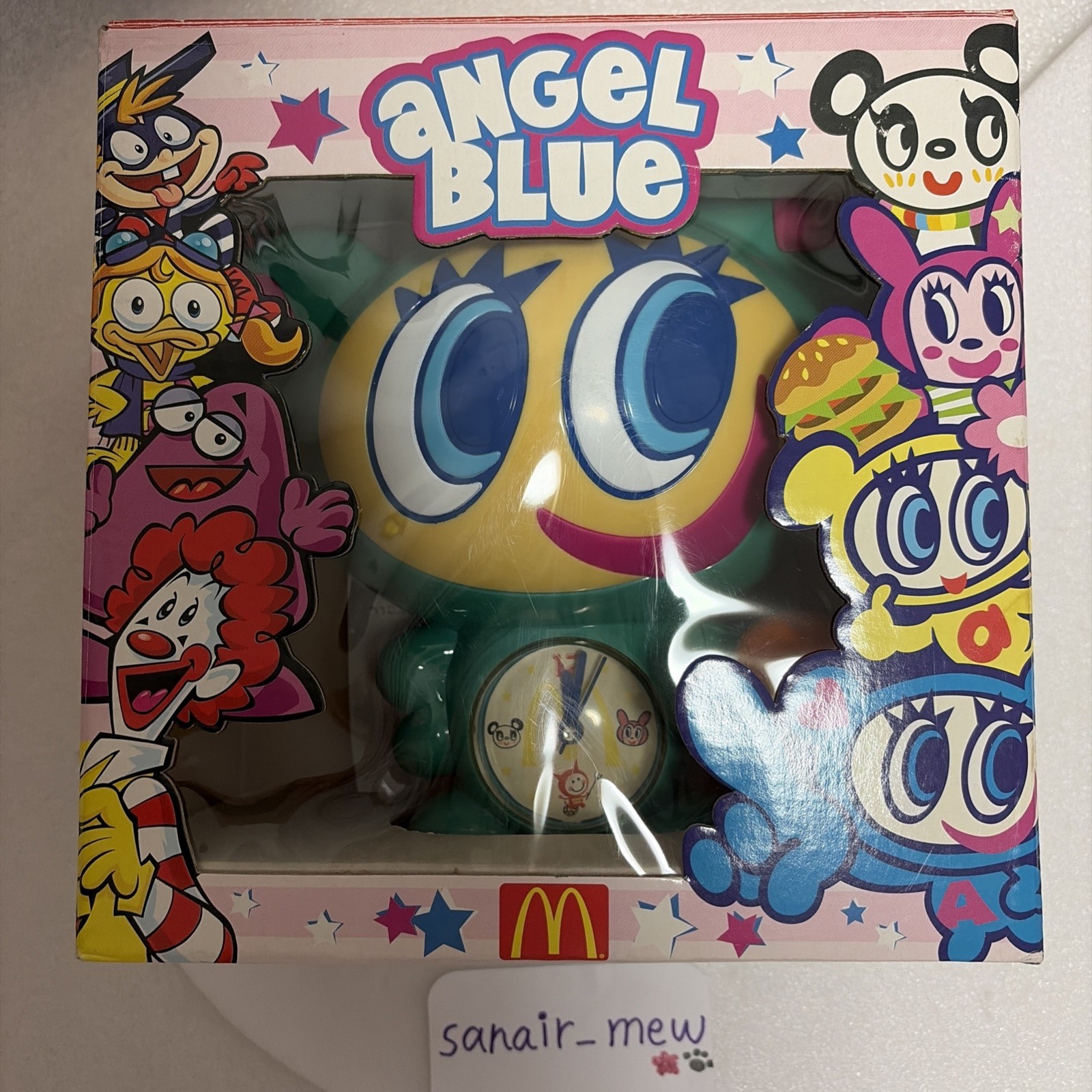 Vintage ANGEL BLUE Nakamura-kun McDonald\'s Alarm Clock Rare New Sealed 2003