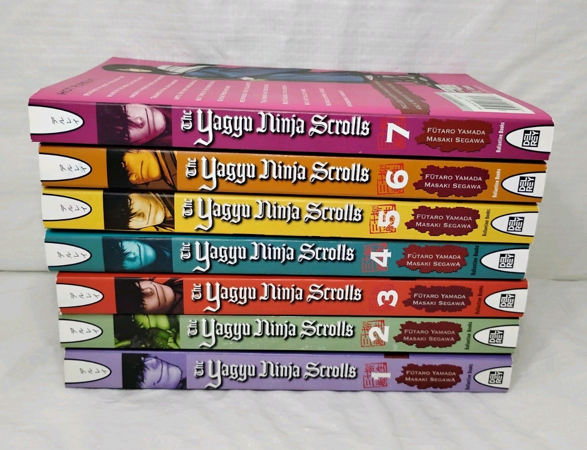 The Yagyu Ninja Scrolls Revenge of the Hori Clan by Futaro Yamada 1-7 manga lot