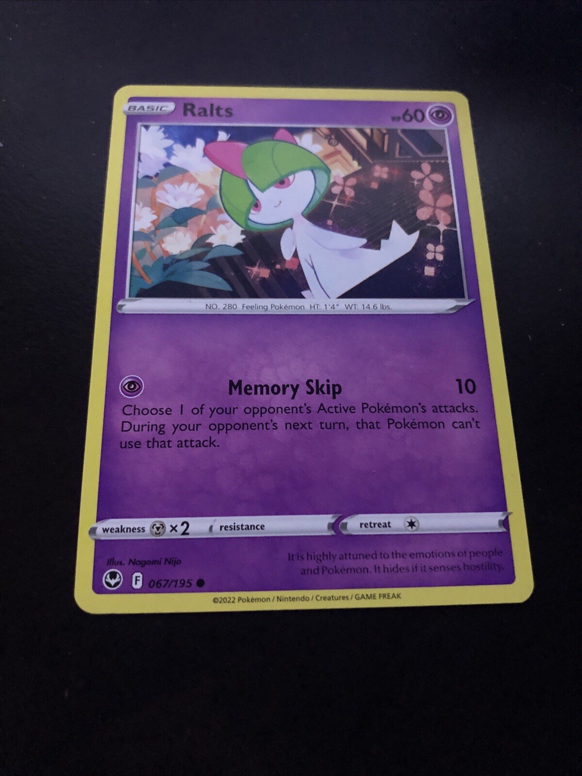 2022 POKEMON SWORD & SHIELD SILVER TEMPEST RALTS #067/195