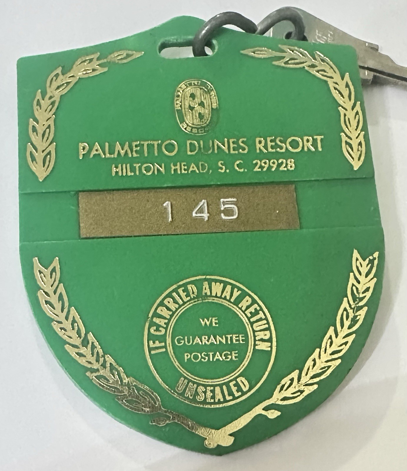 Palmetto Dunes Resort Golf Course Hilton Head South Carolina Hotel Room Key #145