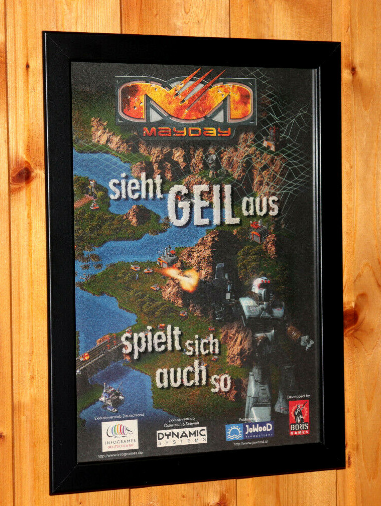 Mayday Conflict Earth Old Rare Small Poster / Vintage Ad Page Framed 