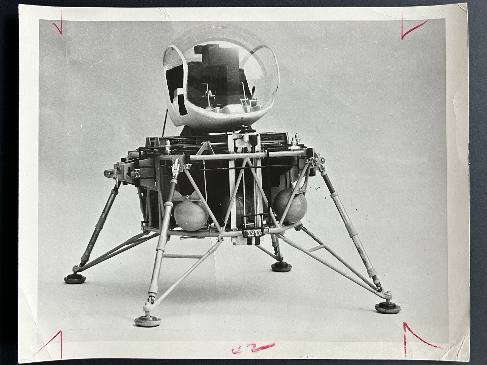 1963 NASA Langley Lunar Research Craft Prototype Press Photo