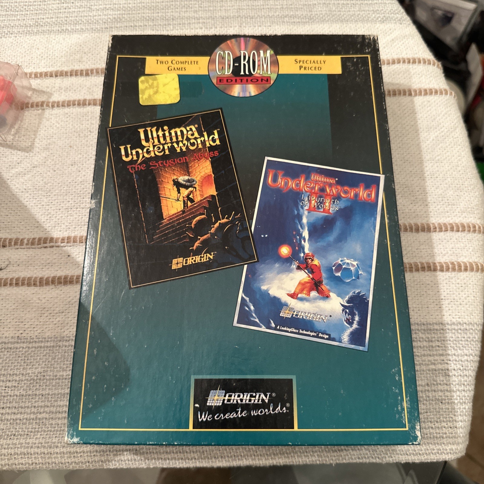 Ultima Underworld I & II PC Game - w/Manual Maps Rare Original Big Box Origin
