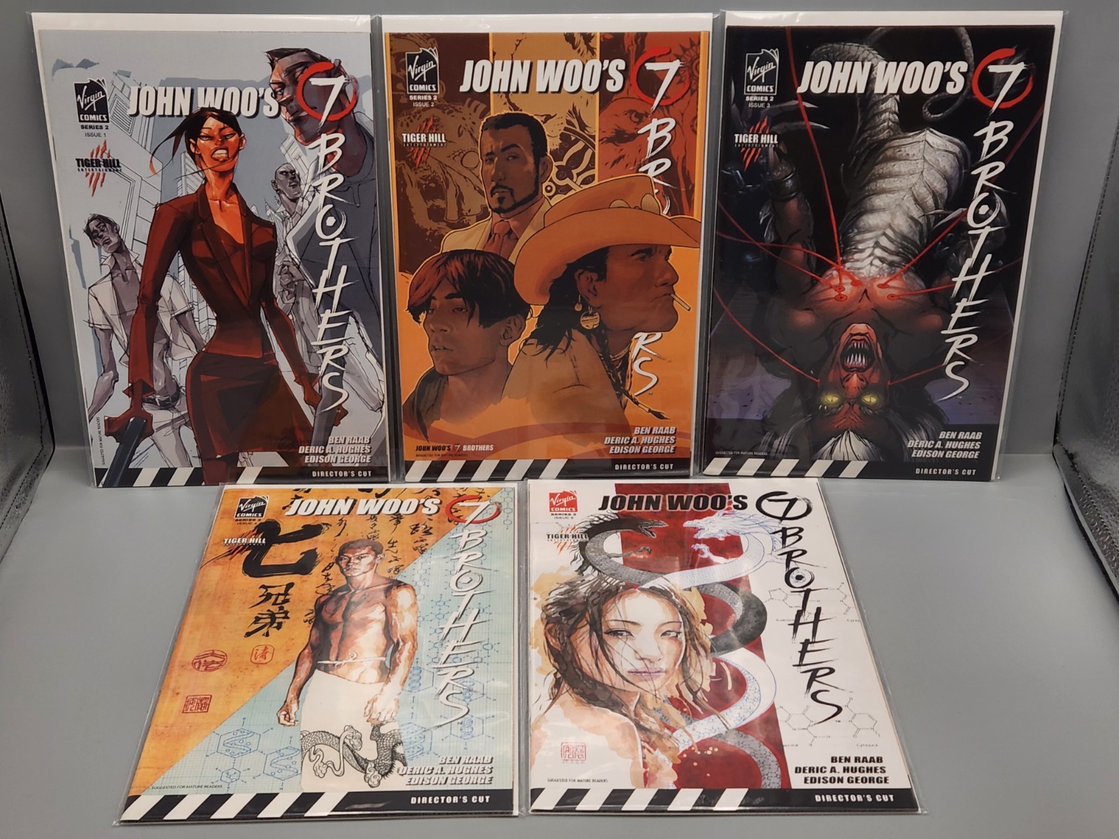 John Woo's 7 Brothers Vol 2 #1-5 Complete Series Virgin Comics 2007/Ships Free 