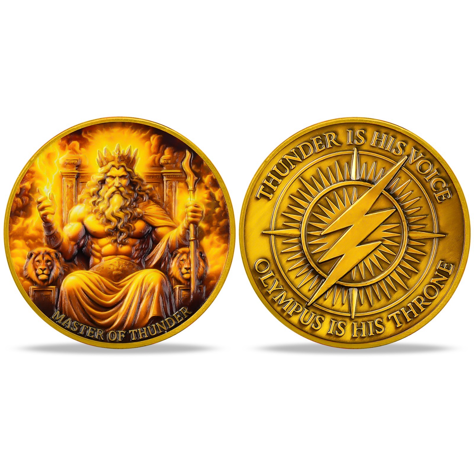 Gods of Olympus Zeus 1 oz Gold Coin Rare Ancient Greek Mythology Collectible