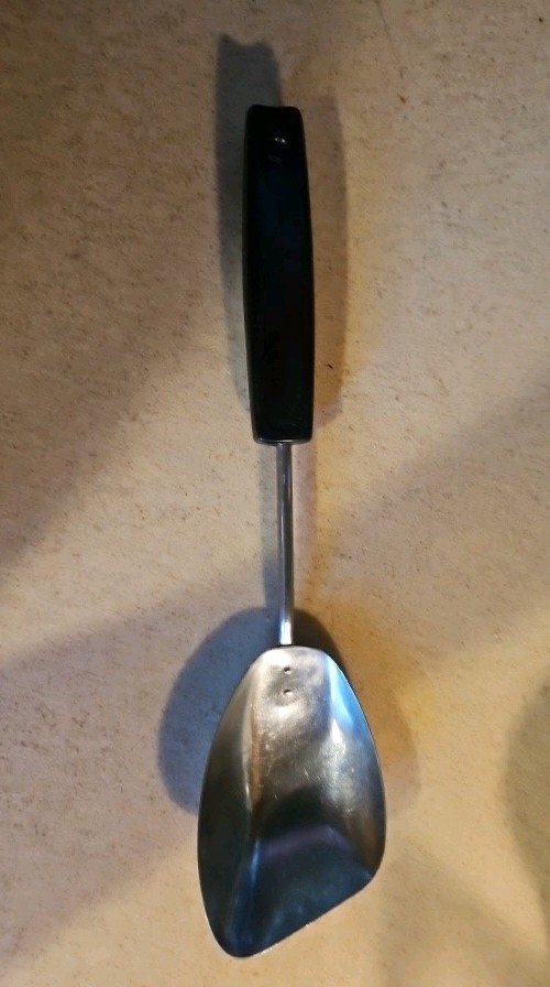 VTG Foley MPLS Ice Cream Spade Scoop Basting Spoon Stainless Black Handle VGC