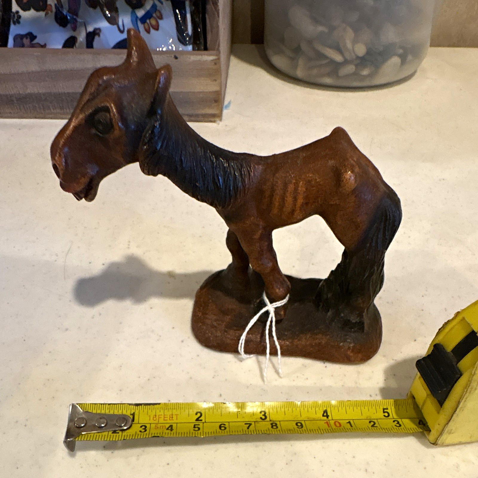 Vintage Syroco Brown Hungry Horse Figurine Old Skinny Sad Donkey Mule Montana