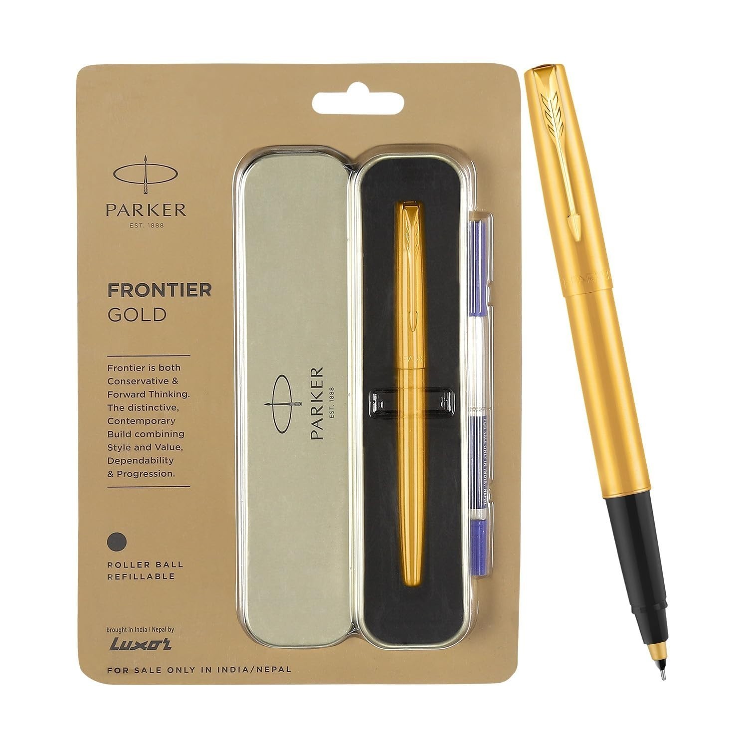 Parker Frontier Gold Roller Ball Pen Elite Pen For Corporate Purposes
