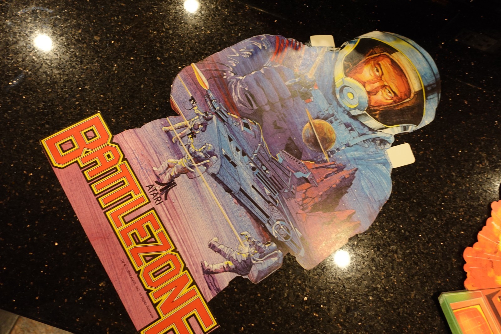 BATTLEZONE Vintage  1982 Atari Video Arcade game 2600 console  PROMO CUTOUT RARE
