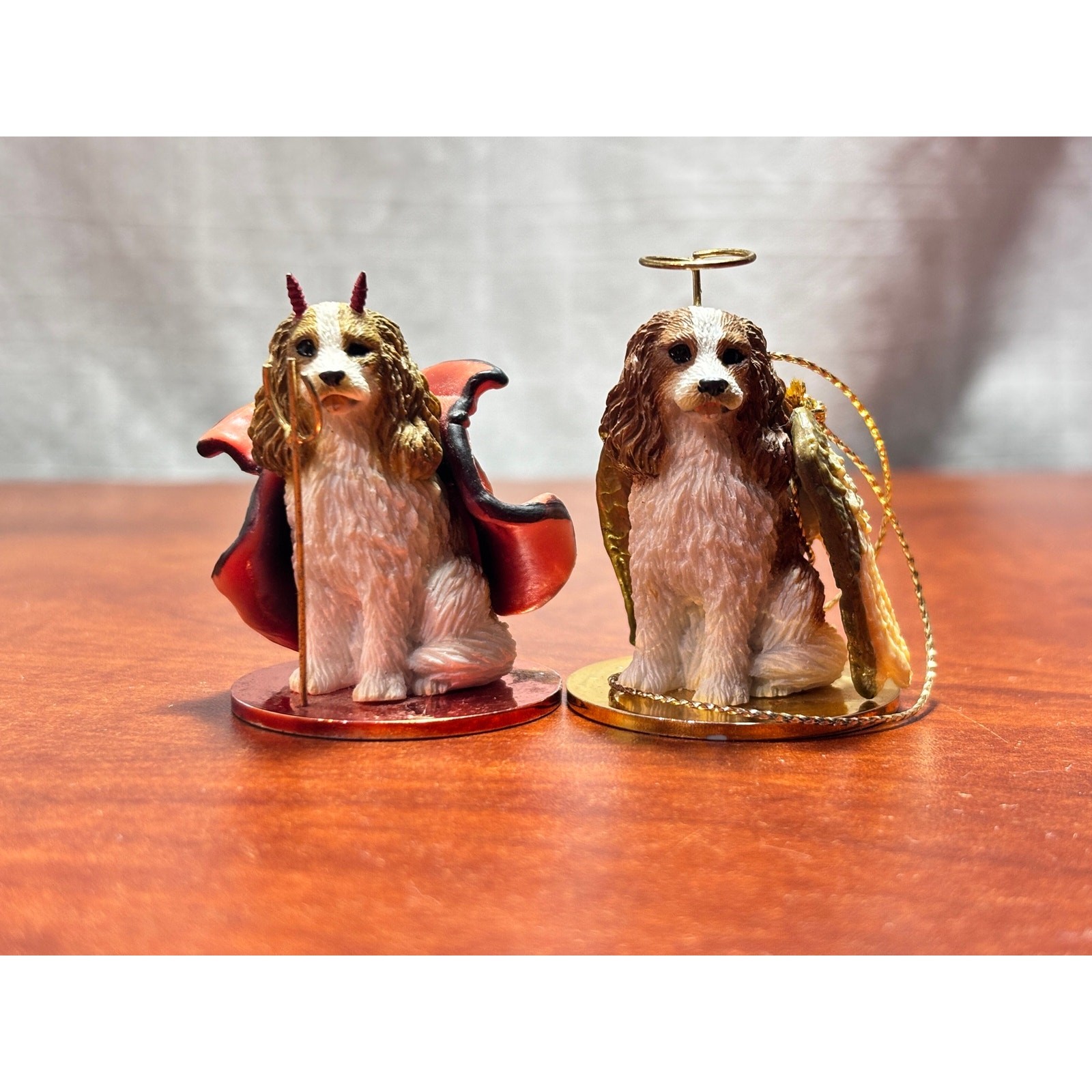 Pre-Owned Pair of Tiny Ones Cavalier King Charles Spaniel ornaments