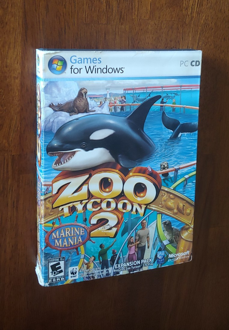 Zoo Tycoon 2: Marine Mania (PC CD-ROM) CIB COMPLETE, NM+, Frutiger Aero