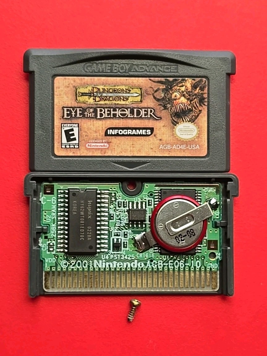Dungeons & Dragons: Eye of the Beholder Game Boy Advance Nintendo Authentic Save