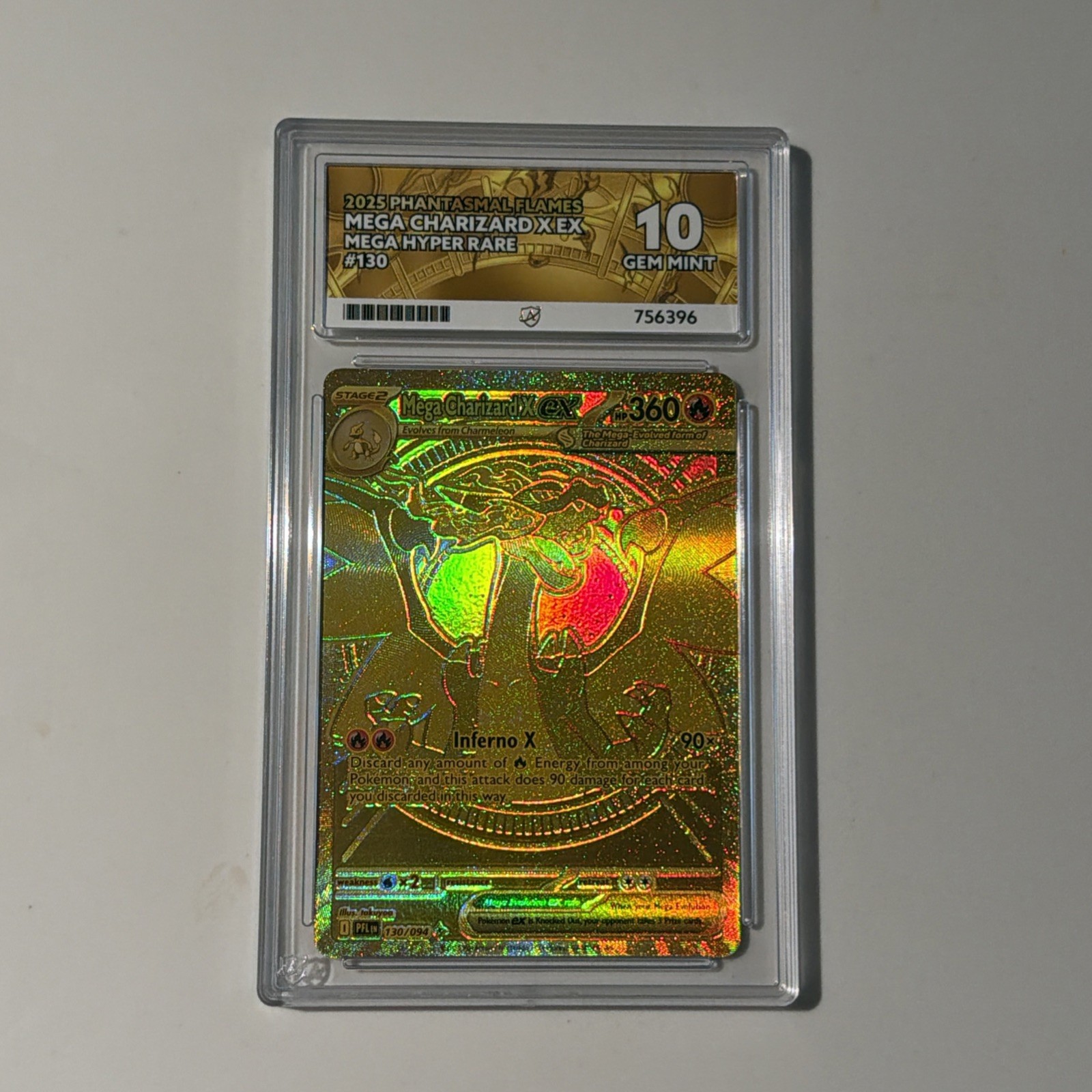 ACE 10 - Mega Charizard X ex - 130/094 - Phantasmal Flames - Pokemon
