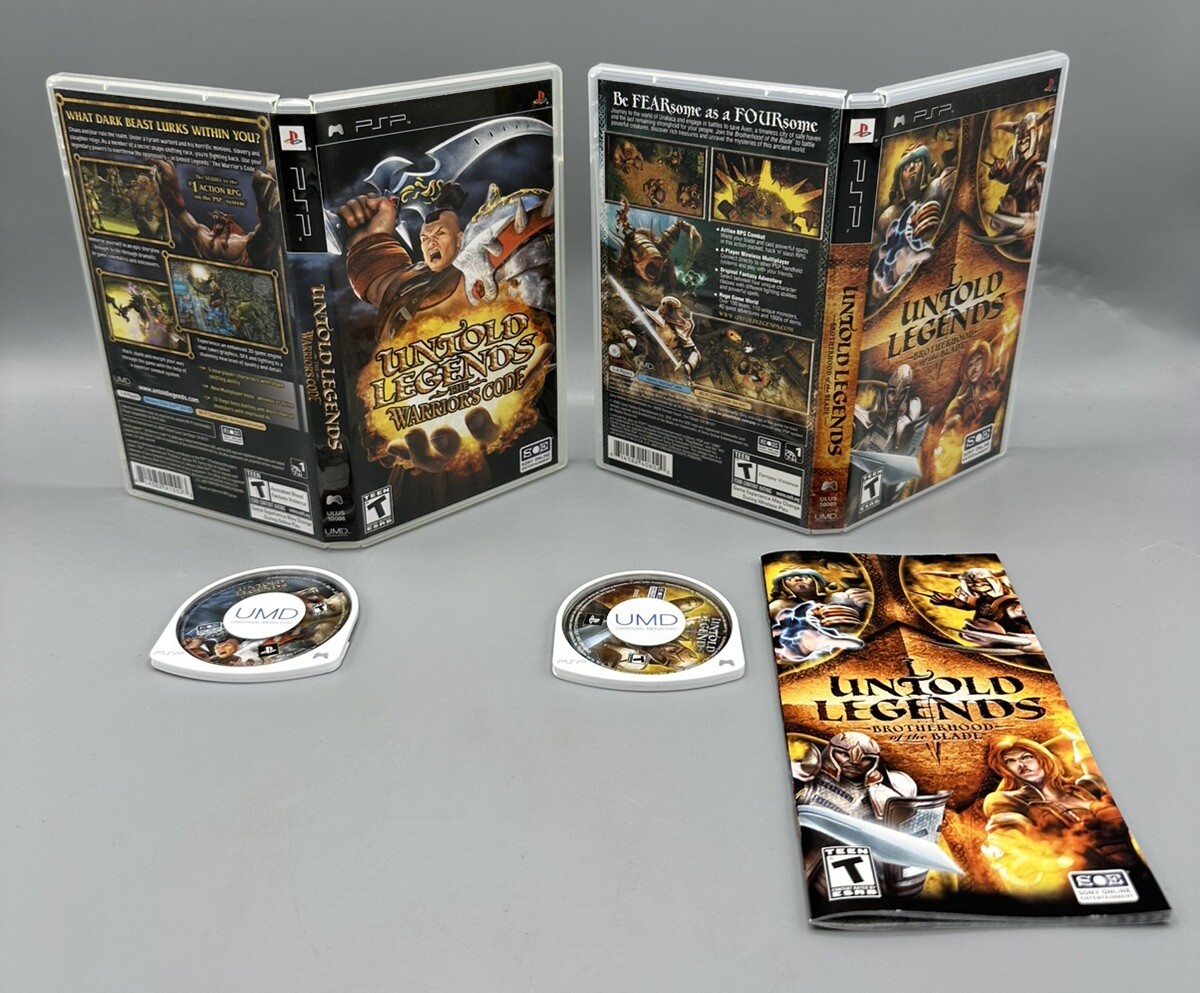 Untold Legends: The Warrior's Code + Brotherhood of The Blade Combo Lot
