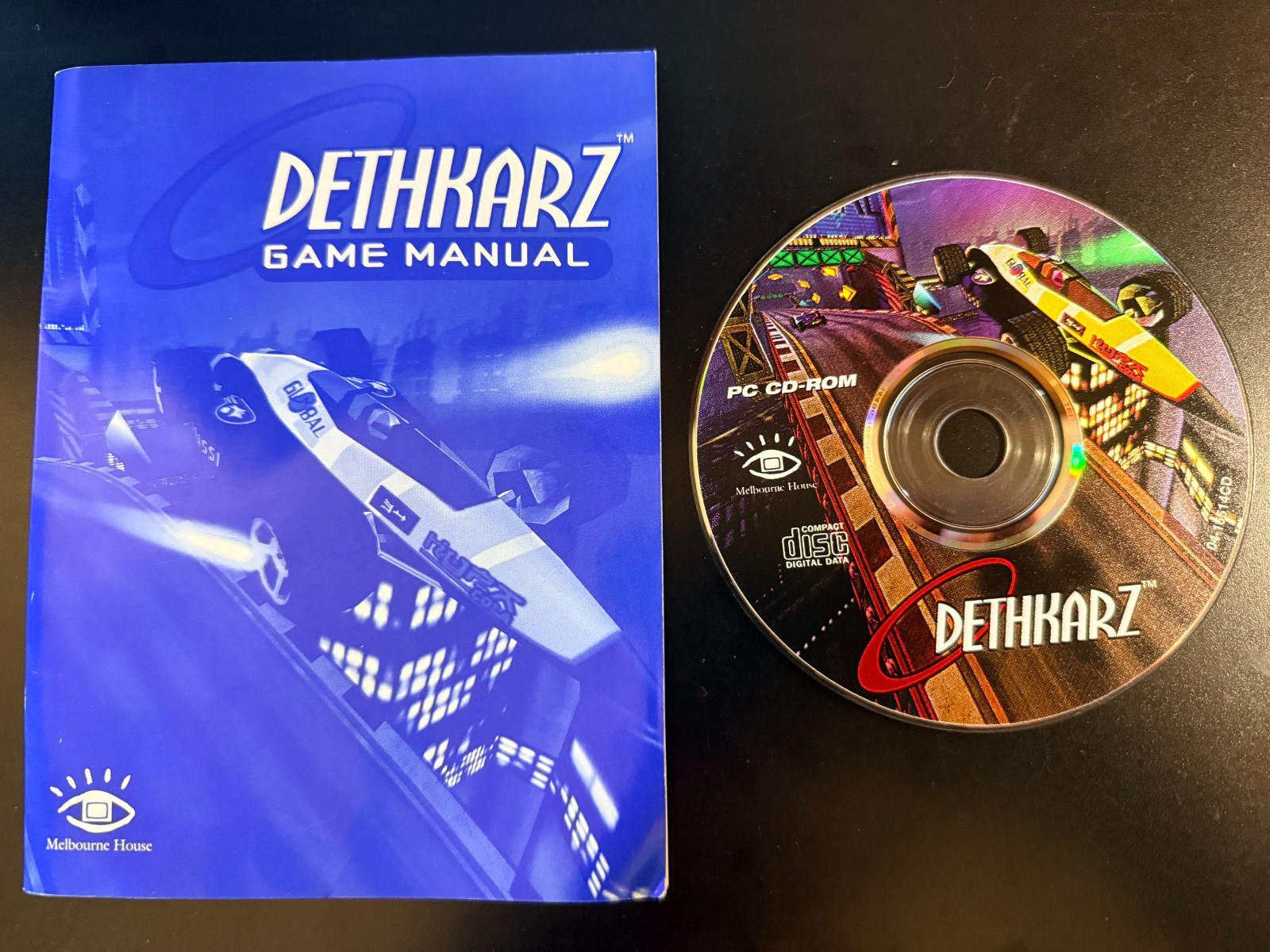 Dethkarz Vintage PC CD ROM Game Melbourne House 1998 with Disk and Manual