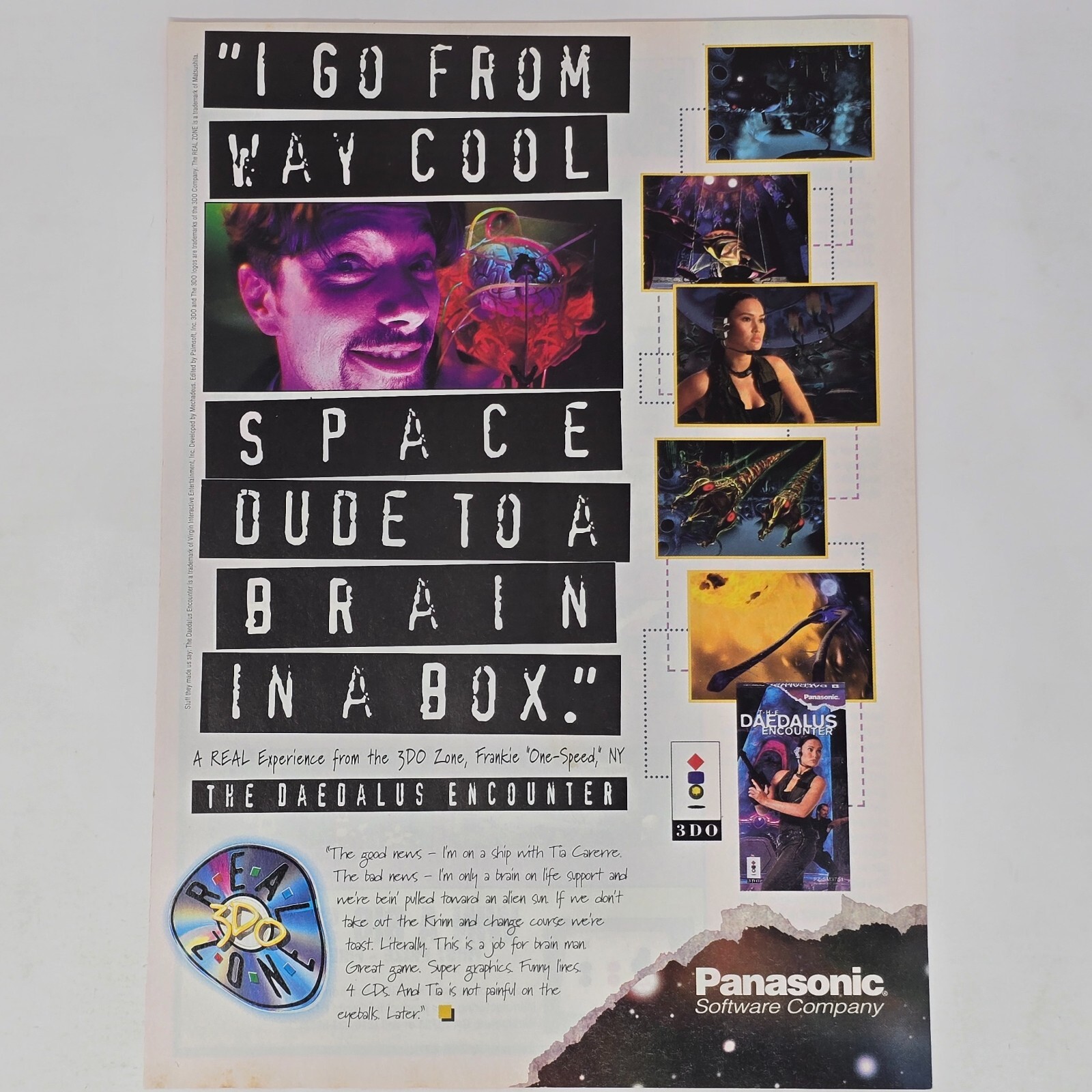 The Daedalus Encounter Panasonic 3DO Way Cool Print Ad/Poster Art