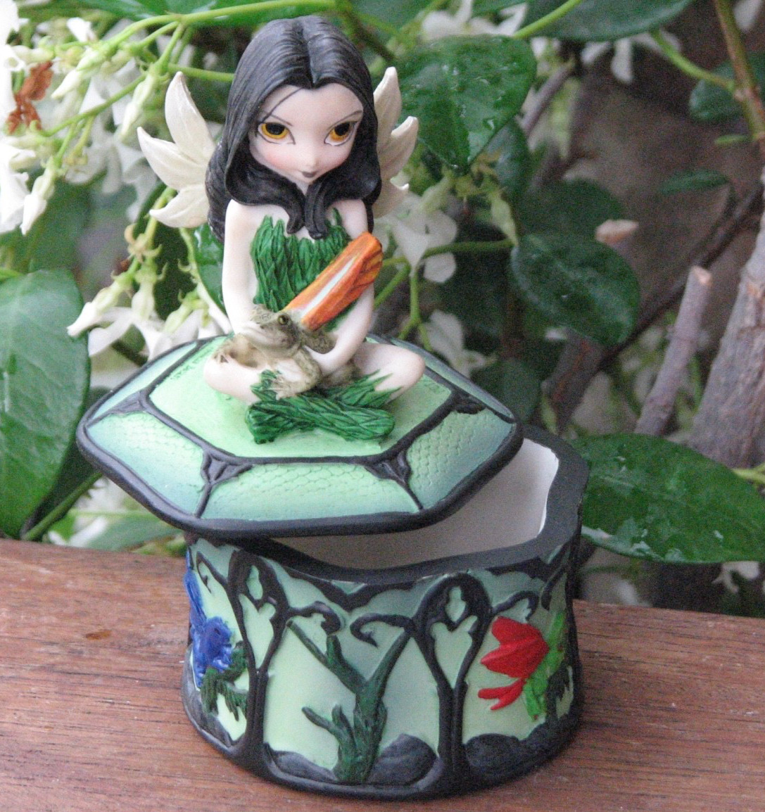 Strangeling Fairies  My Fairy Frog Friends Trinket Box Jasmine Becket-Griffith