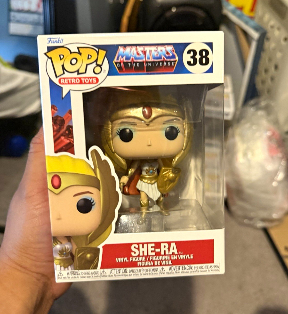 Funko Pop Masters of the Universe She-Ra Vinyl Figure #38 with back pack bundle