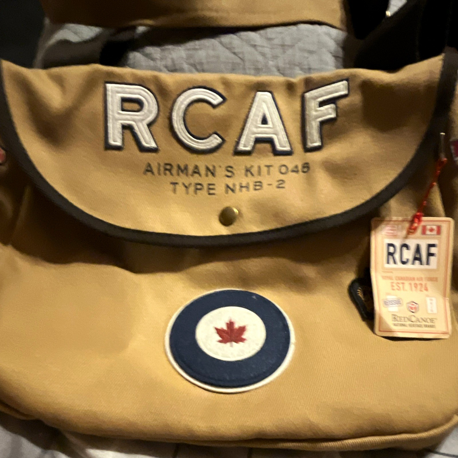 Red Canoe RCAF Royal Canadian Air Force Airman's Kit Bag Type NHB-2
