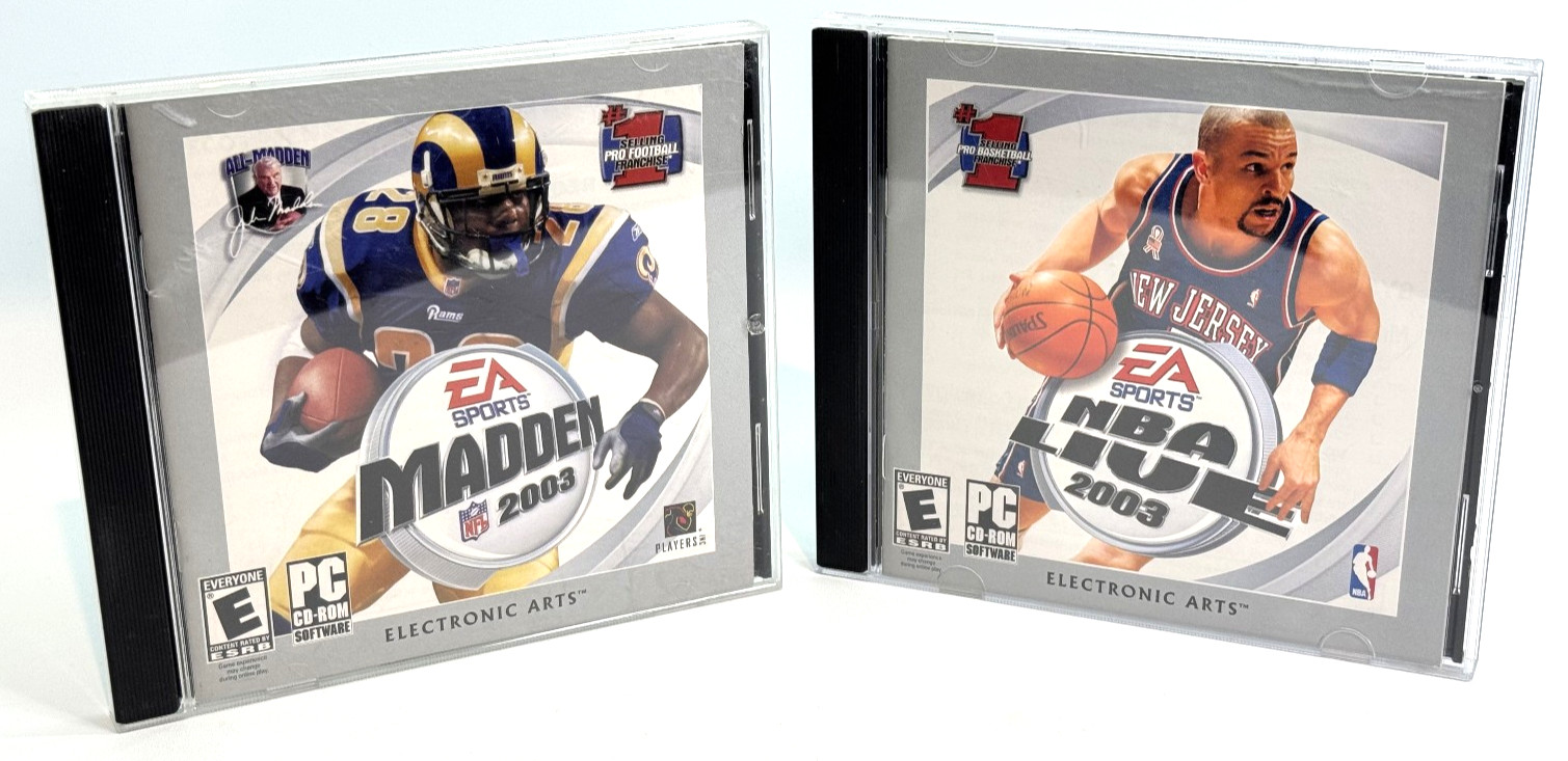 NBA Live 2003 + Madden 2003 PC CD-ROM - Discs and Manuals Only