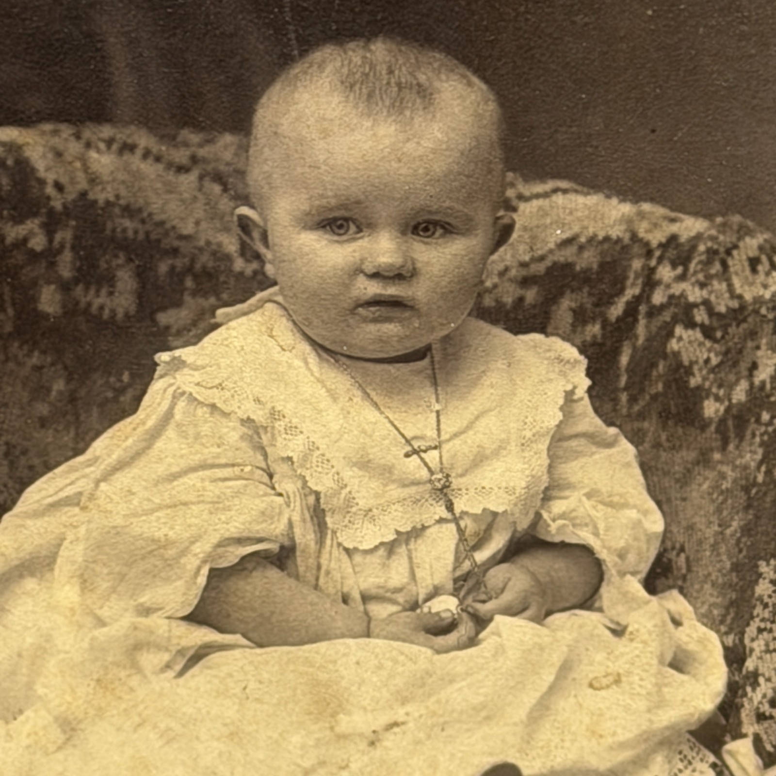 Zeeland Michigan Van Koevering Studio Antique Baby Studio Portrait c1890s