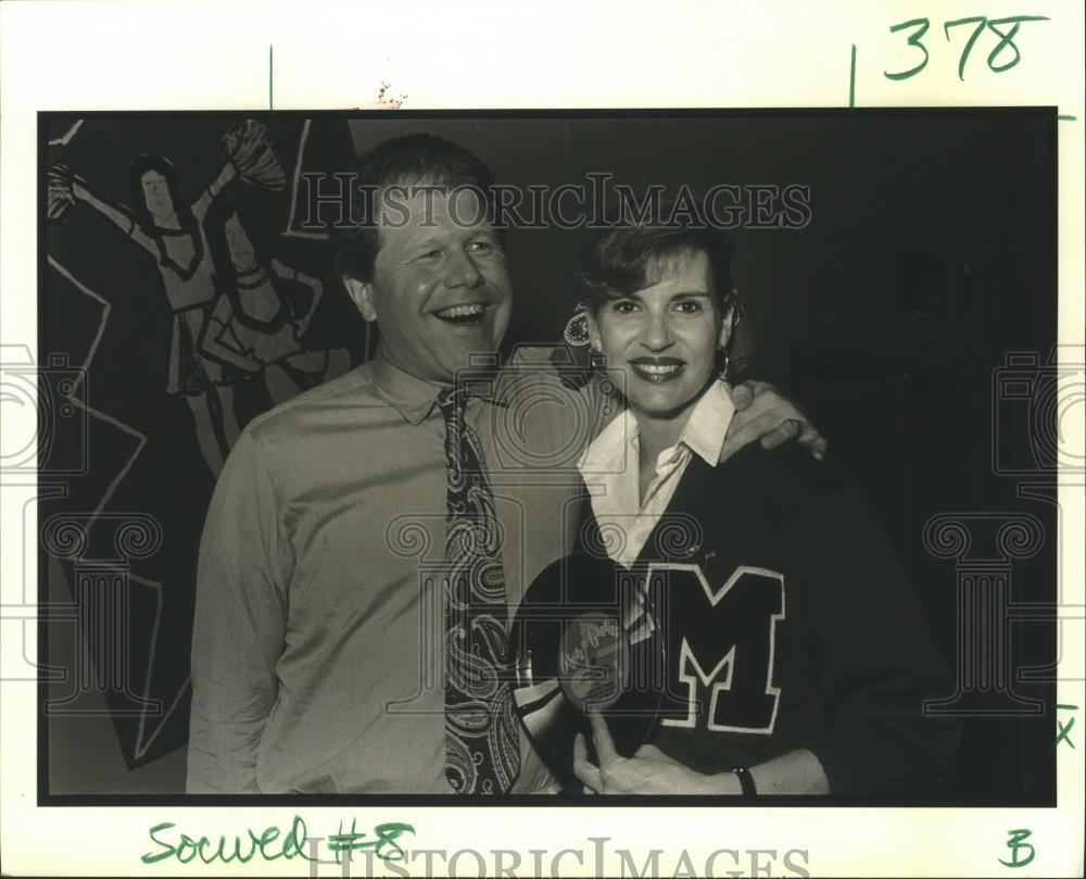 1990 Press Photo Lex Breckinridge and Olivia Manning of St. George\'s School