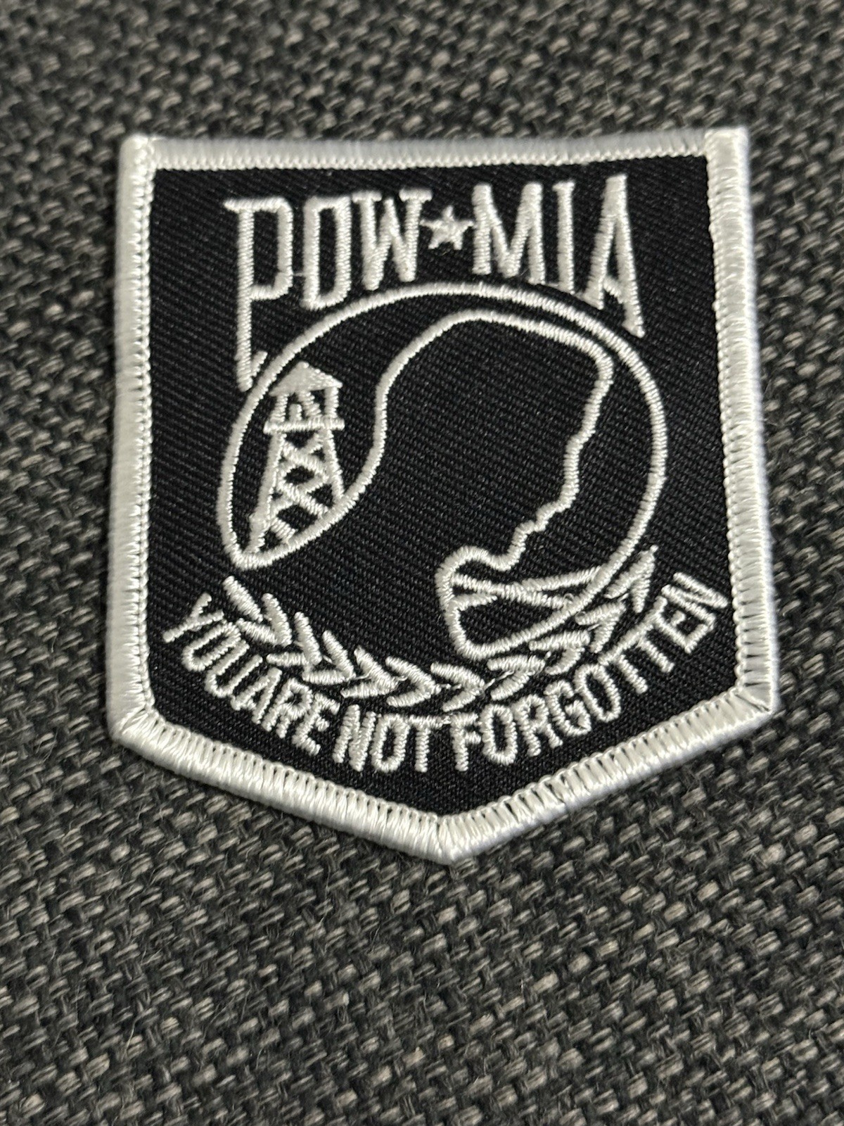 POW MIA Prisoner of War Memorial Embroidered Patch Veterans Memorial Army