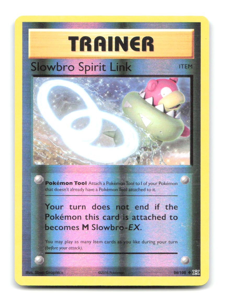 Slowbro Spirit Link 86/108 EVO Pokemon Reverse Holo MP