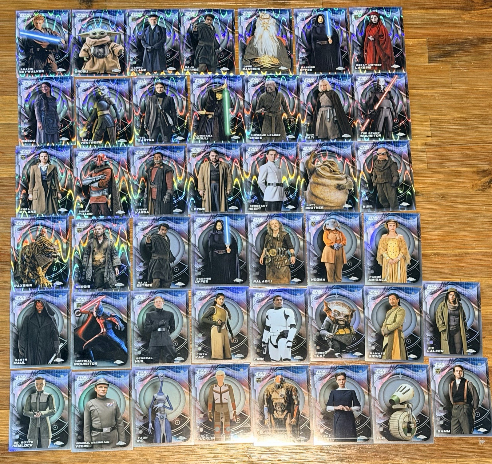 Topps Chrome Star Wars 2026 Insert Lot - 44 Cards - Ray Waves, Refractors, Prism