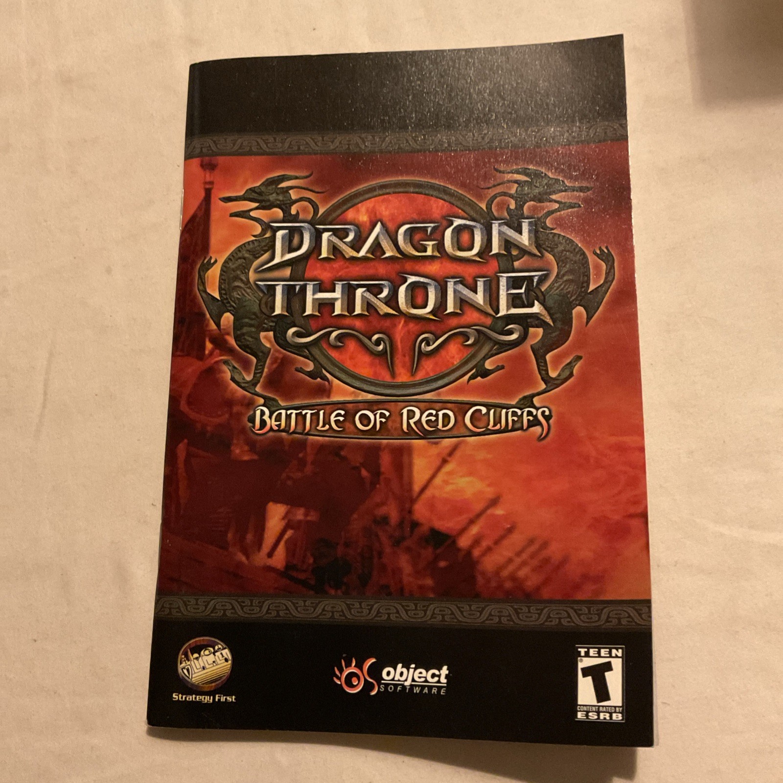 Dragon Throne Battle of Red Cliffs PC Manual Book - (Manual ONLY)