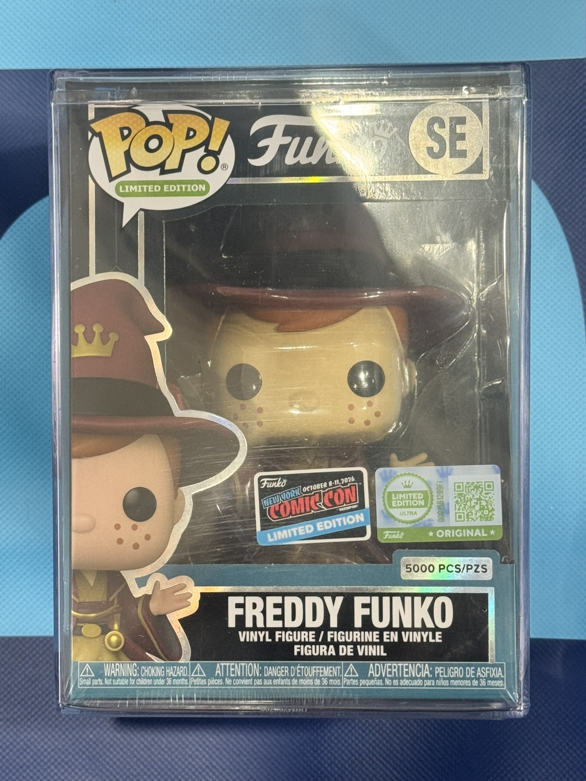 Funko Pop Ultra Pop Freddy Funko Wizard LE5000 NYCC 2026 Con Sticker In Hand