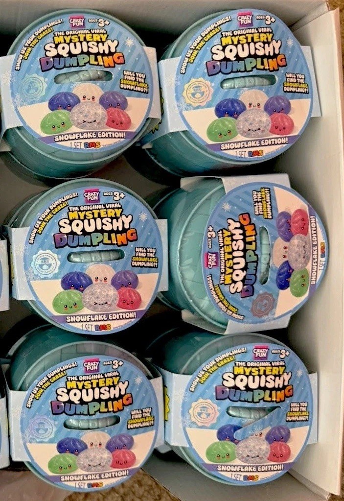 Hobby Lobby RMS Mystery Squishy Dumpling Snowflake Edition Snow Crunchy Case 12 