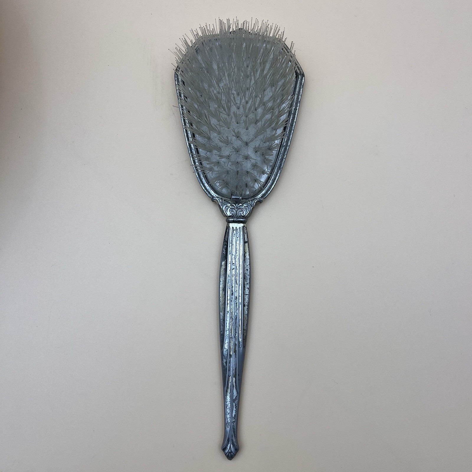 Vintage Silver Plated Vanity Hairbrush