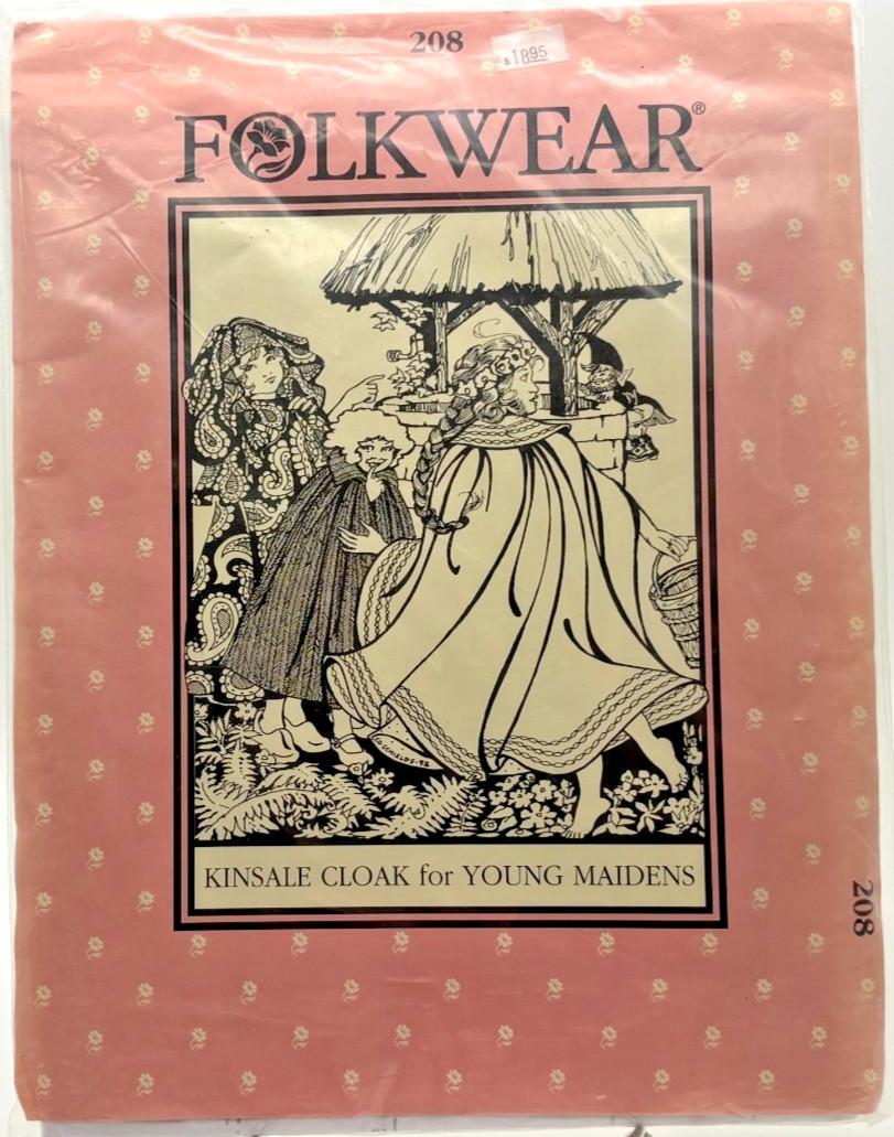 Folkwear Vintage Kinsale Cloak for Young Maidens Sewing Pattern 208 Unused 2000
