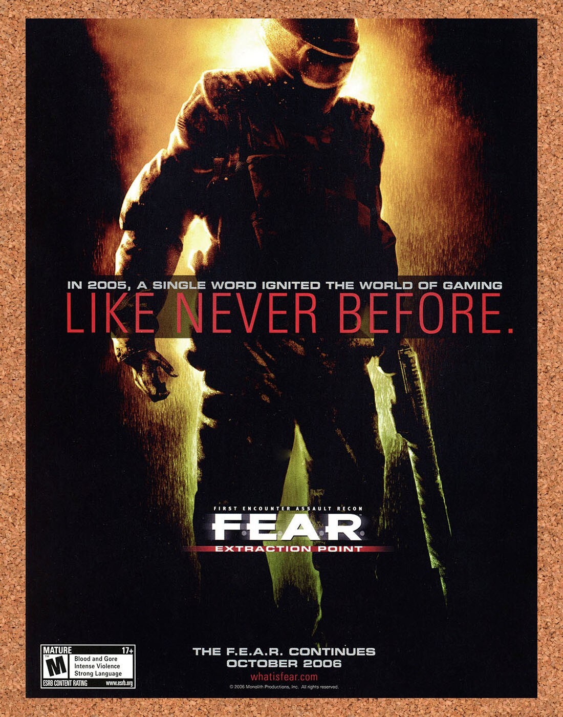 2006 FEAR Extraction Point PC Original Advertisement / Retro Promo v1