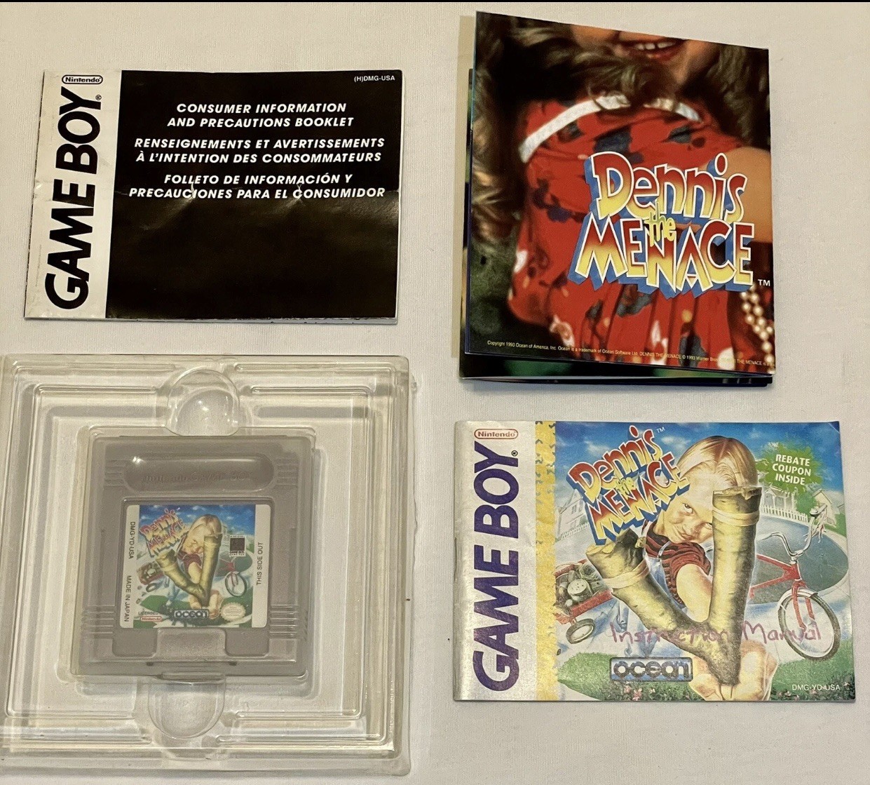 Nintendo Game Boy Dennis the Menace CIB Complete Tested & works 