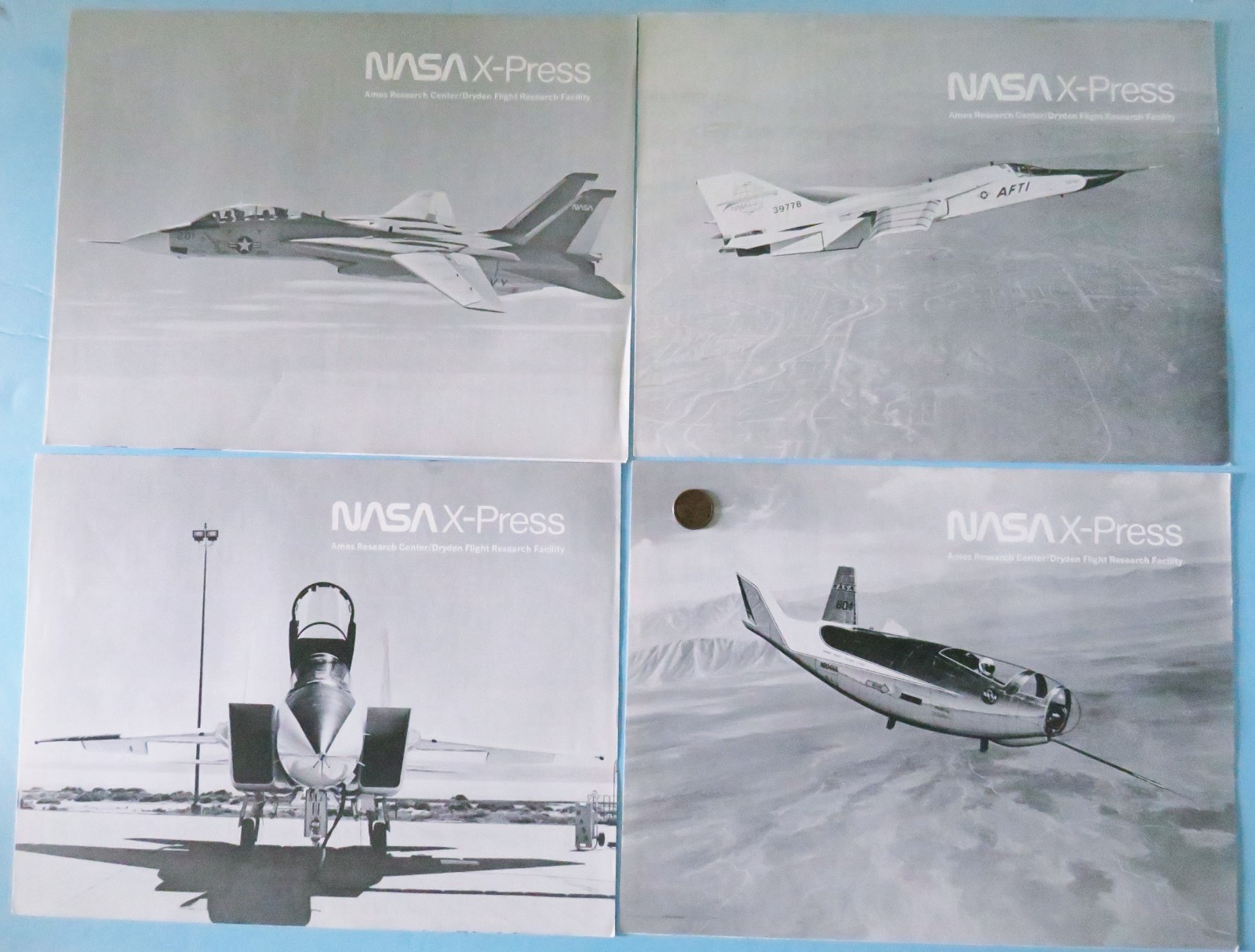 NASA Publication Lot of 4 vtg X-PRESS Ames Dryden SUPERSONIC Flight USAF