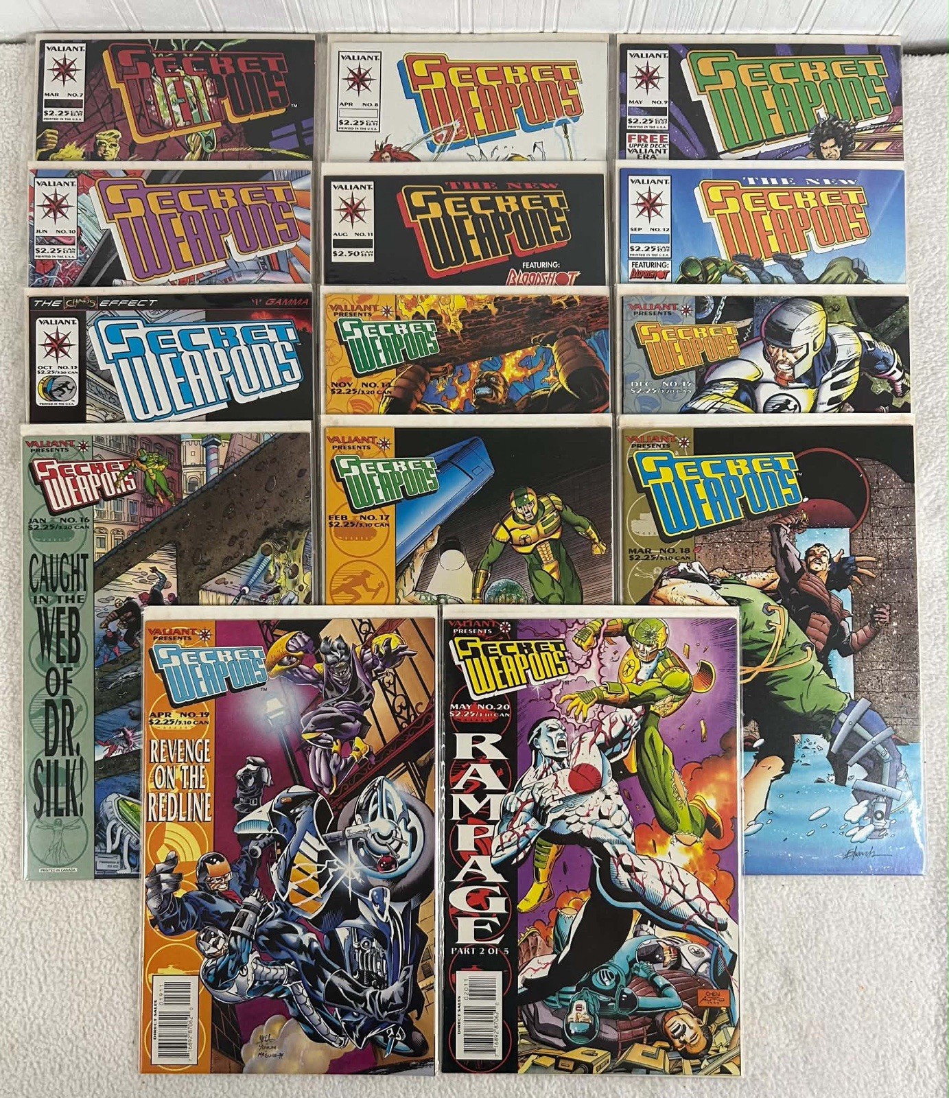 Secret Weapons #7-20 Comic Valiant 1993 Series Lot Of 14 Issues Factory Sealed