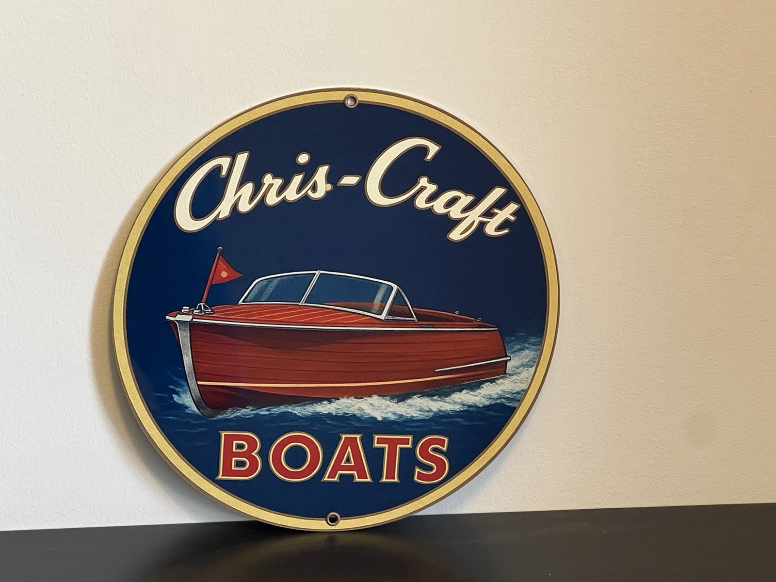 Hi Gloss Chris Craft Motor Boats Vintage  Style Metal Sign